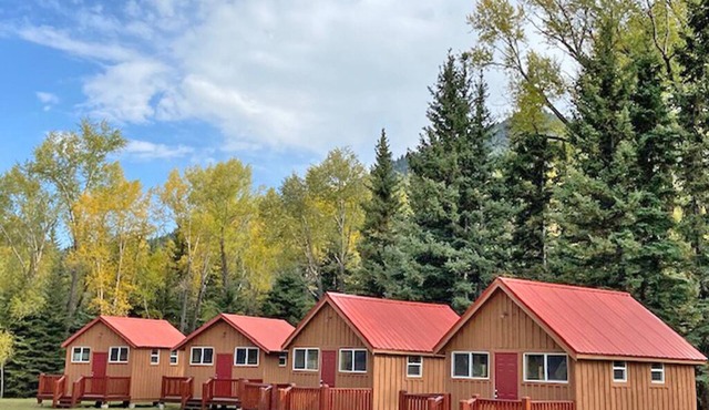 AIYM Camp Riverfront Cabin #2. In the Rio Grande National Forest, Alamosa Canyon