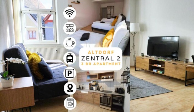 Altdorf Zentral 2, Stadtnähe NBG, 3 BR, 9 Pers