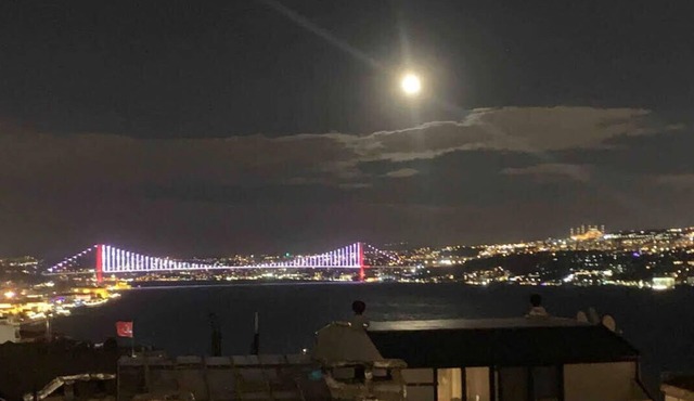 Amazing Bosphorus Bridge And Sea View in Cihangir, Taksim