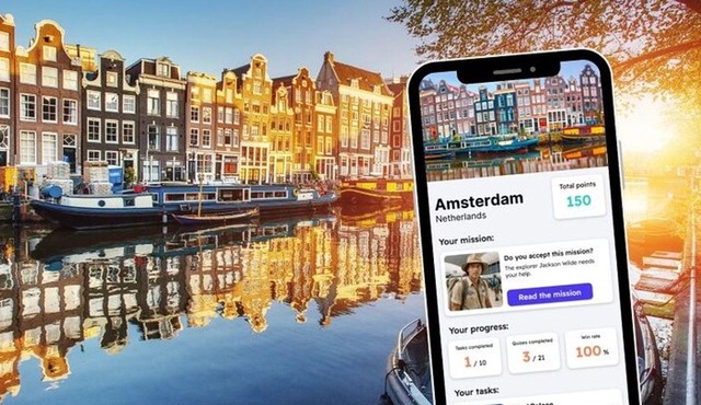 Amsterdam Exploration Private Game and City Tour on your Phone