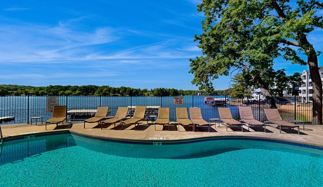 An elevated lakefront escape awaits at Delton Grand with resort pools & beaches