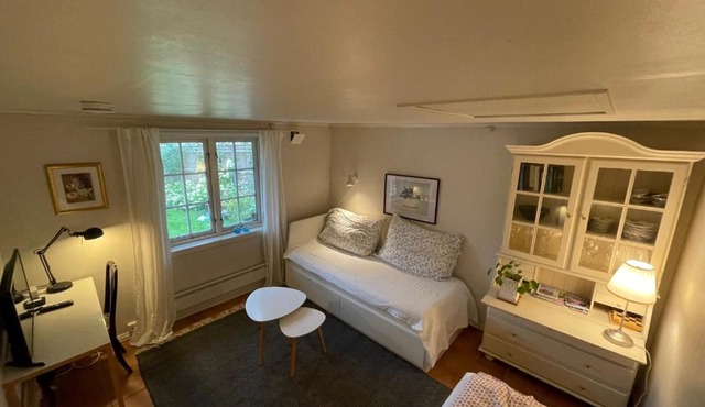Apartament with access to garden, central, quiet and with free parking