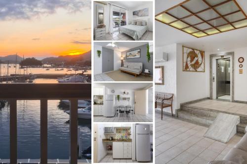 Apartamento com varanda de frente para o MAR - Angra dos Reis - Shopping Piratas - Portaria 24hs