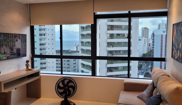 Apartamento com vista para o Mar e Piscina na cobertura.