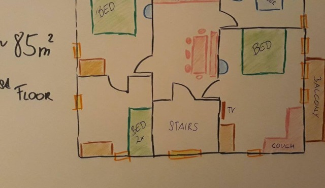 Apartment, bath, toilet, 3 bedrooms - house gentian