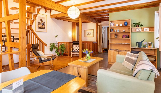 Apartment 'Ferienwohnung Am Schleifenbach' with Mountain View, Shared Garden and Wi-Fi