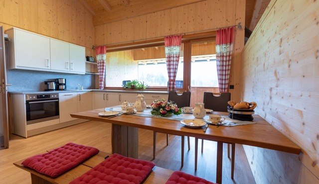 Apartment in a newly built solid wood house with breathtaking panoramic views