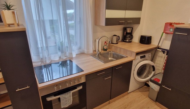 Apartment kitchen, WLAN, SMART TV, modern, single bed
