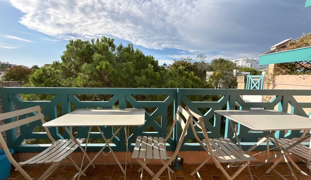 Apartment 'Les Pins d'Eugénie T2 Direct Beach' with Balcony and Wi-Fi