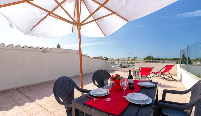 Apartment 'Terrace with Sea View and Barbecue' with Sea View, Wi-Fi and Air Conditioning