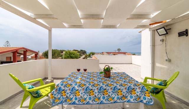 Apartment 'Vela Bianca In Oasi Del Mare' with Sea View, Wi-Fi and Air Conditioning