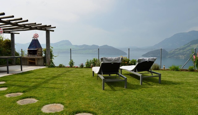 Apartment Vierwaldstättersee with a breathtaking view and a large garden
