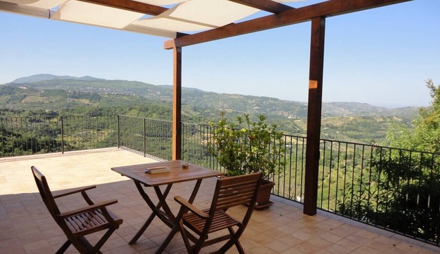 Apartment with a beautiful panoramic terrace on the Cilento coast