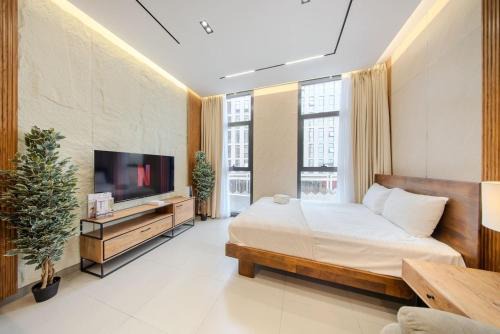 Apartment with 2 Double Beds in Alef Al Mamsha Sharjah - Sleeps 4