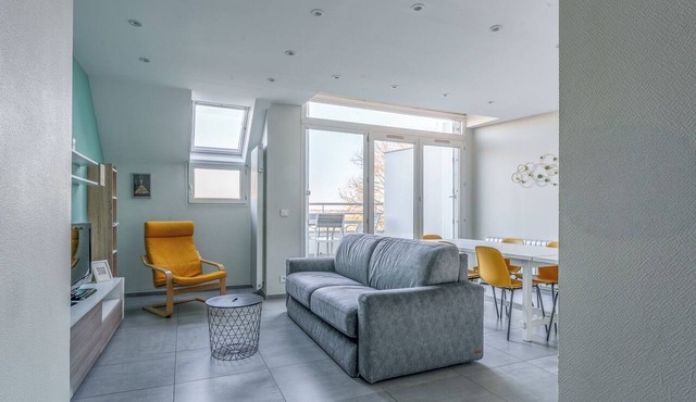 Apartment with Cher river view, 4/6 people, south Tours + parking and terrace