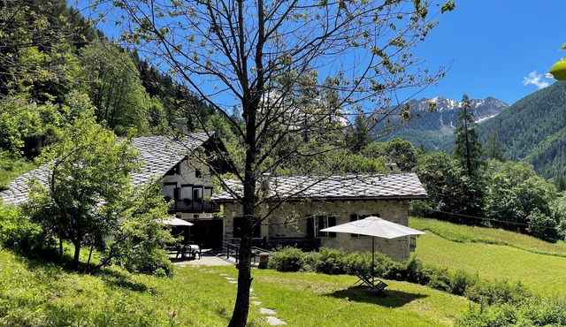 App. Borgofier 2 with private garden in Gressoney, 5 minutes from ski slopes
