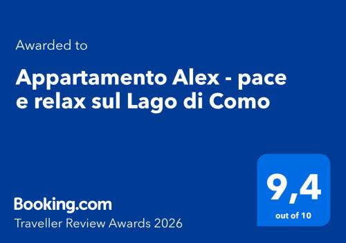 Appartamento Alex - pace e relax sul Lago di Como