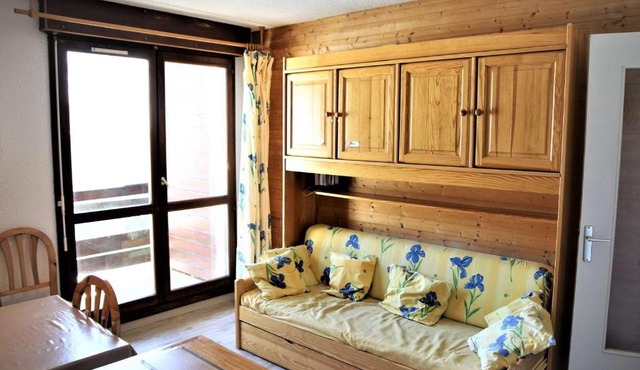 Appartement 2 pièces cabine, 100m pistes, parking gratuit - FR-1-297-127