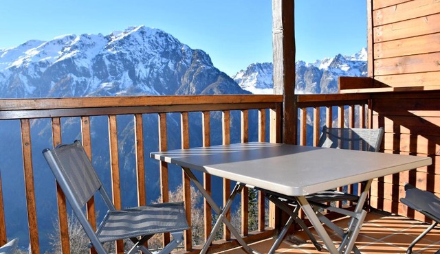 Appartement confortable au pied des pistes avec vue imprenable