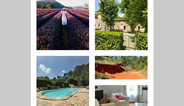 Appartement de charme au calme avec piscine, au pied du Colorado provençal, cœur du Luberon