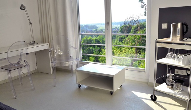 Architect-designed house (built 2010) with a mountain garden in a panoramic area