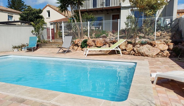 Architect house with pool near the sea (Sète), WiFi, Climate, Clévacances 4Clés