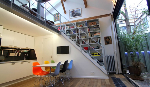 Architect's duplex loft in the heart of the Marais