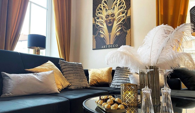 ART Deco Design-luxus-apartment, Beste Lage, Garten