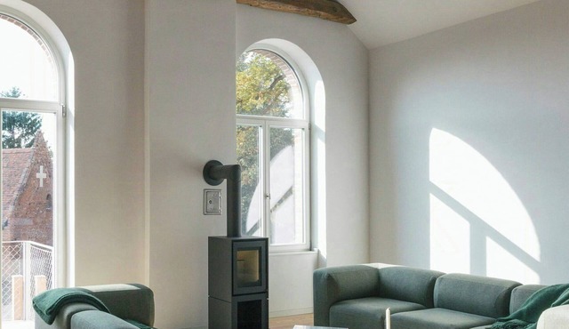 Attic flat with balcony and sauna in Naulitz