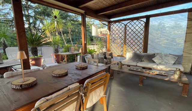 Attic studio apartment in roof garden