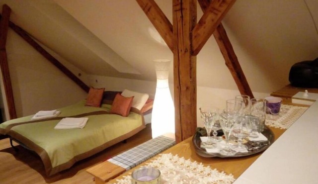 Attic with bathroom