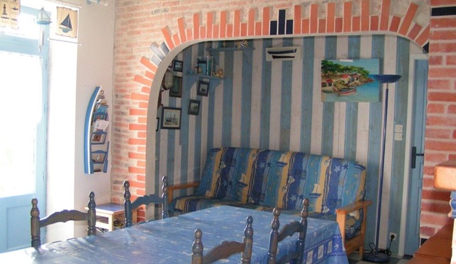 Authentic home of fishermen of Vendee, decorated in nautical style