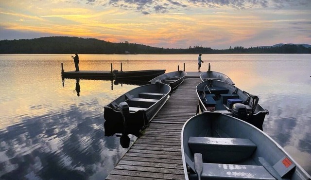 Authentic Maine Sporting Camp Cabins on 1800' of South Branch Lake Waterfront