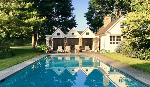 Award Winning Private Pool House on Spectacular Historic and Rare 24-Acre Estate