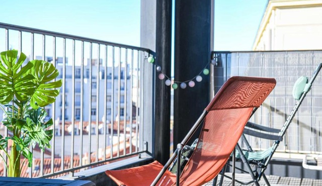Bail mobilité - Studio cosy avec terrasse et vue