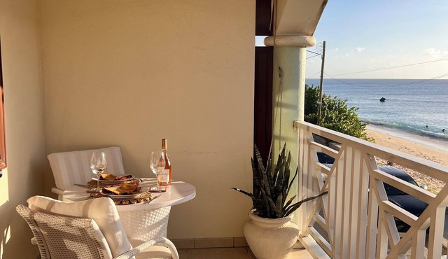 Bamaluz at White Sands, Speightstown. Beachfront 2 bed apartment.