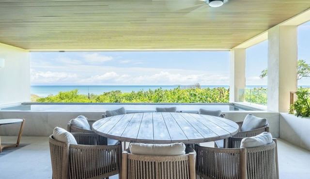 BEACH ACCESS. 4BR Ocean View Punta Mita, Pool, Golf Cart, Breakfast, Gym