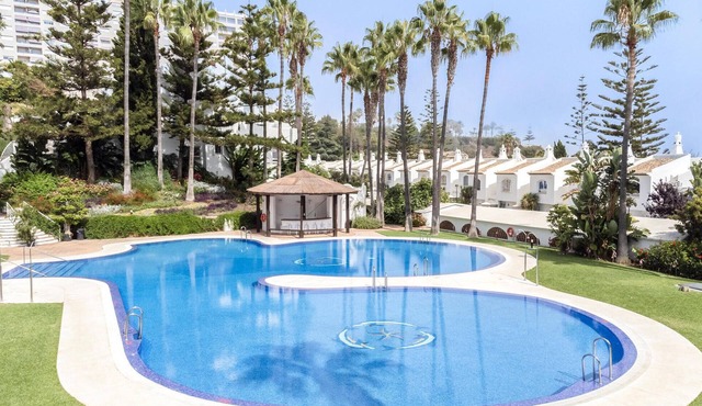 Beach front home in Benalmádena with sauna