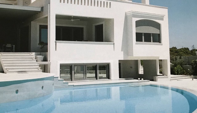 Beach front villa with Spetses view