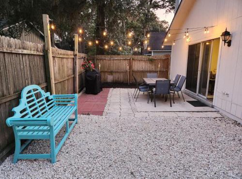 Beach Retreat with Backyard Flair and Yard Games