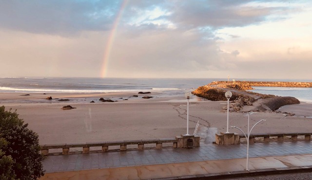 Beachfront accommodation, shared rooms with all amenities.