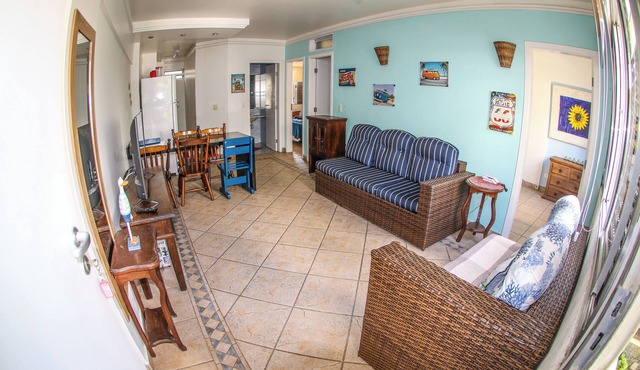 Beachfront - 3 bedrooms + air conditioning, 2 bathrooms, living room, kitchen, 1 garage, Wi-Fi and bed linen