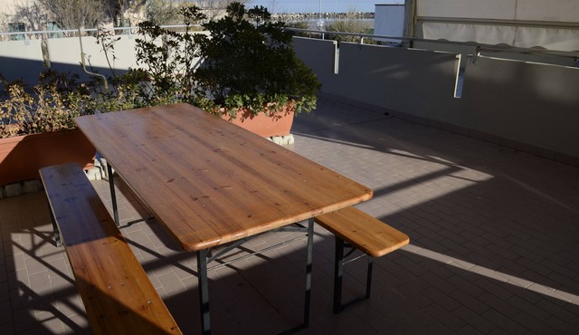Beachfront apartment in Rimini with panoramic terrace "Chiara"