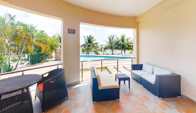Beachfront Apartment w/Ocean View, Shared Pool, Kitchenette, Partial A/C & WiFi!