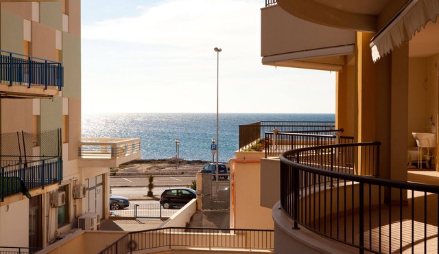 Beachfront apartment in Residence Rosa Virginia Pool