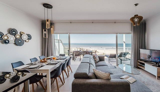 'Beachfront Atlantic Sunset A07' with Shared Pool, Sea View & Wi-Fi