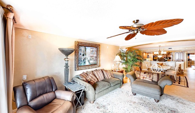 Beachfront condo w Gulf views balcony washer dryer central AC shared pools