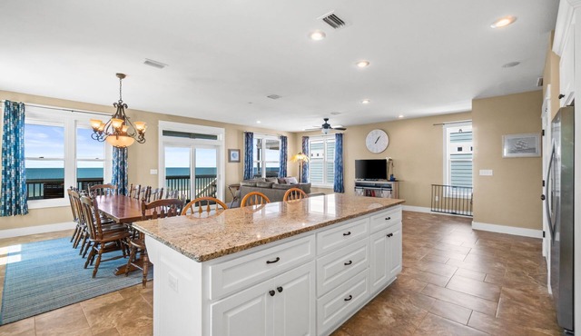 Beachfront Gulf Retreat w/Private Boardwalk + Screened Deck | Sleeps 14 | Pet Friendly