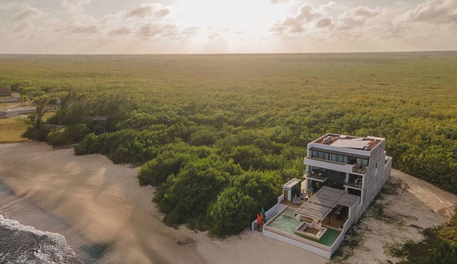 Beachfront Luxury Villa with Pool Chef and Staff