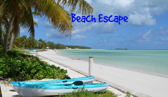 Beachfront one bedroom studio with full kitchen, covered porch and open deck.